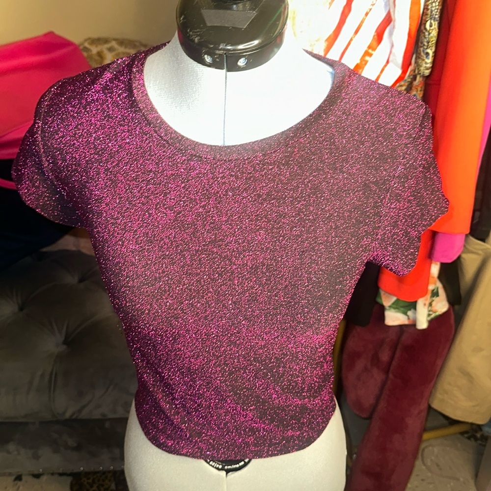 Metallic purple top